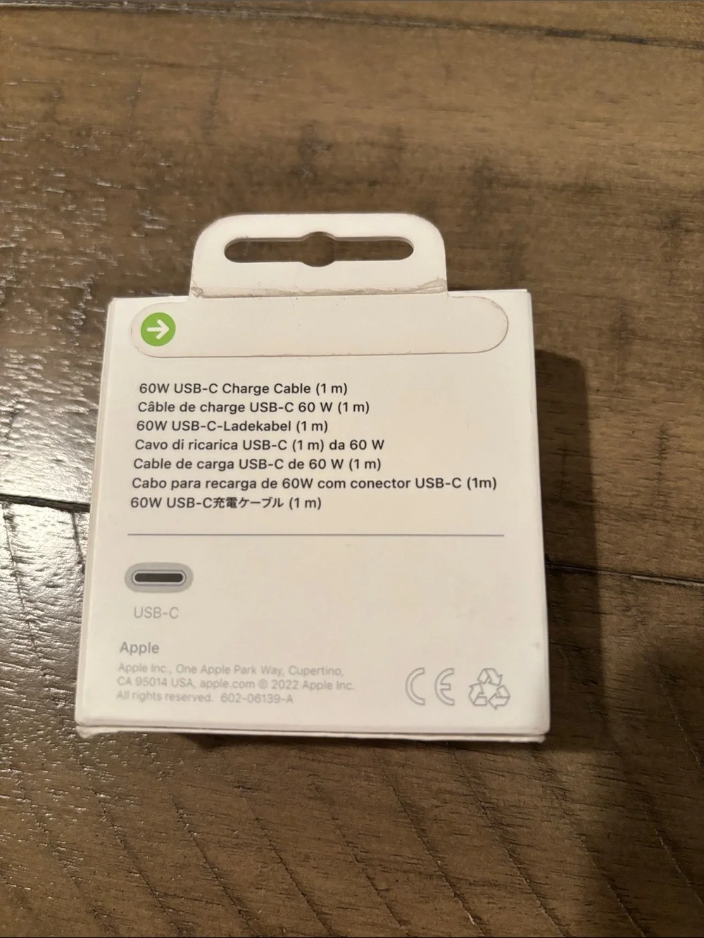 Apple USB-C 60W Charge Cable (1m) - White